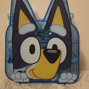 Kids Hair Care Organizer - Blue Cartoon Dog Design